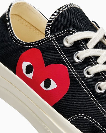 Zapatillas Converse Converse x PLAY Comme des Garçons Chuck 70 Hombre Negras Blancas Rojas Chile | C-87062419