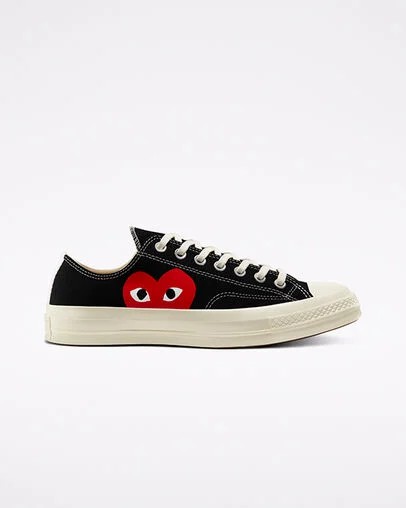 Zapatillas Converse Converse x PLAY Comme des Garçons Chuck 70 Hombre Negras Blancas Rojas Chile | C-87062419