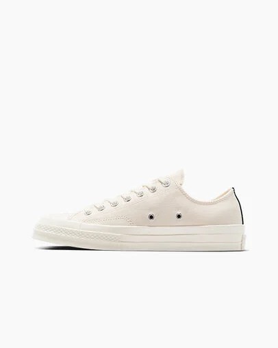 Zapatillas Converse PLAY Comme des Garçons Single Heart Chuck 70 Hombre Blancas Negras Rojas Chile | C-24387509