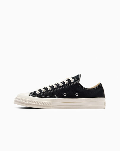 Zapatillas Converse PLAY Comme des Garçons Single Heart Chuck 70 Hombre Negras Rojas Chile | C-36142879