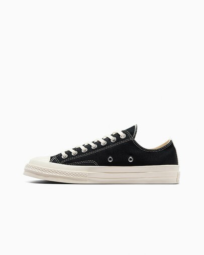 Zapatillas Converse PLAY Comme des Garçons Single Heart Chuck 70 Hombre Negras Rojas Chile | C-83092479