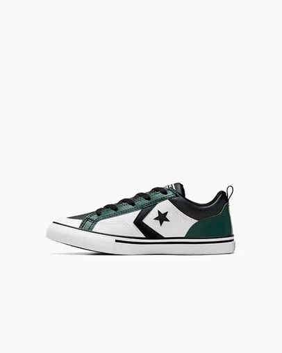 Zapatillas Converse Pro Blaze Niños Verde Negras Blancas Chile | C-91307259