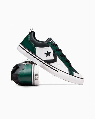 Zapatillas Converse Pro Blaze Niños Verde Negras Blancas Chile | C-91307259