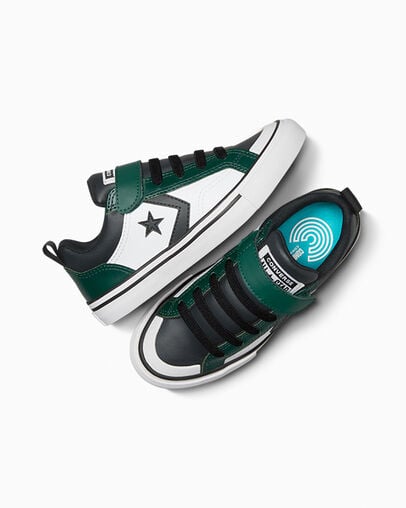 Zapatillas Converse Pro Blaze Niños Verde Negras Blancas Chile | C-18092739