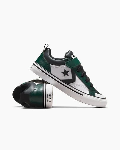 Zapatillas Converse Pro Blaze Niños Verde Negras Blancas Chile | C-18092739