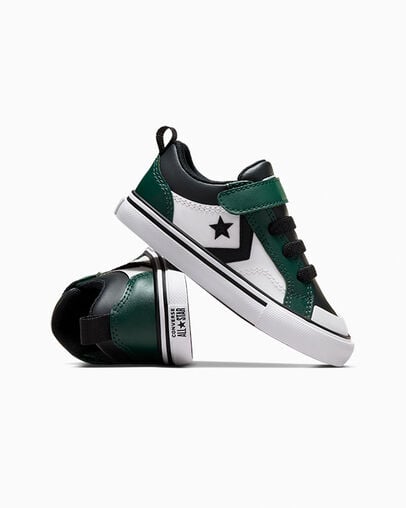 Zapatillas Converse Pro Blaze Niños Verde Negras Blancas Chile | C-58492019