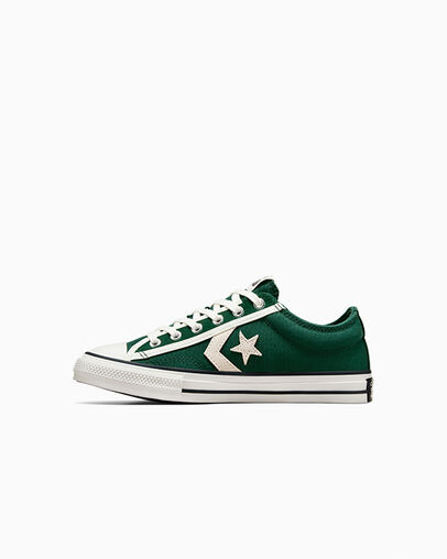 Zapatillas Converse Star Player 76 Luxe Niños Verde Blancas Negras Chile | C-92637509