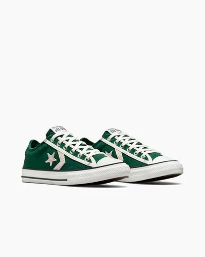 Zapatillas Converse Star Player 76 Luxe Niños Verde Blancas Negras Chile | C-92637509