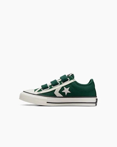 Zapatillas Converse Star Player 76 Luxe Niños Verde Blancas Negras Chile | C-07846259