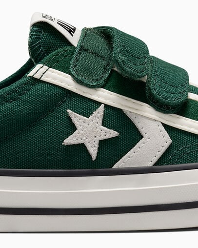 Zapatillas Converse Star Player 76 Luxe Niños Verde Blancas Negras Chile | C-07846259