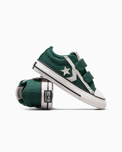 Zapatillas Converse Star Player 76 Luxe Niños Verde Blancas Negras Chile | C-51248079