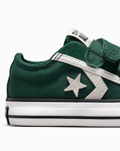 Zapatillas Converse Star Player 76 Luxe Niños Verde Blancas Negras Chile | C-51248079