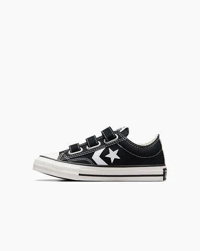 Zapatillas Converse Star Player 76 Niños Negras Blancas Chile | C-98361049