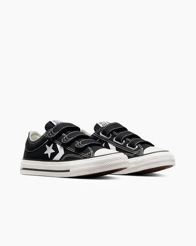 Zapatillas Converse Star Player 76 Niños Negras Blancas Chile | C-98361049