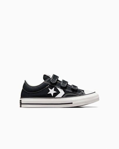 Zapatillas Converse Star Player 76 Niños Negras Blancas Chile | C-98361049