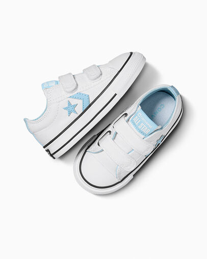 Zapatillas Converse Star Player 76 Niños Blancas Azules Blancas Chile | C-02574189