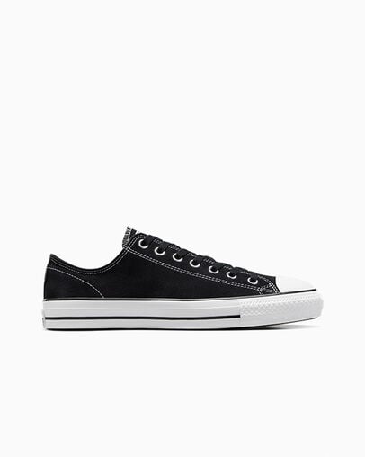 Zapatillas Skate Converse CONS Chuck Taylor All Star Pro Suede Mujer Negras Blancas Chile | C-25031489