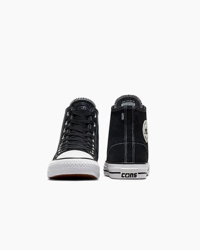 Zapatillas Skate Converse CONS Chuck Taylor All Star Pro Suede Mujer Negras Blancas Chile | C-12736049