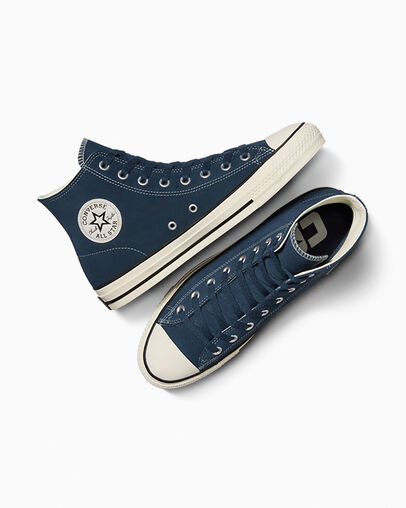 Zapatillas Skate Converse Chuck Taylor All Star Pro Suede Mujer Azul Marino Negras Chile | C-82973019