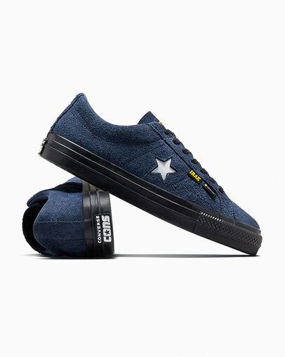 Zapatillas Skate Converse Converse x IRAK NYC One Star Pro Mujer Azul Marino Negras Amarillo Chile | C-60534919