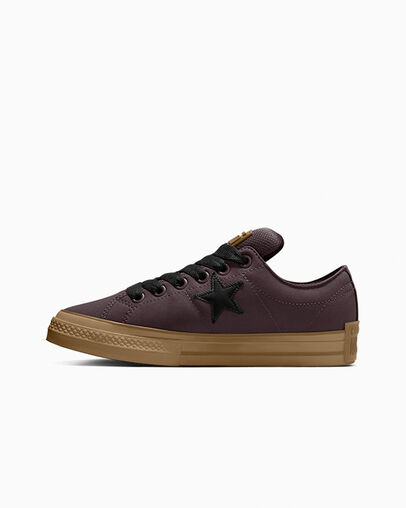 Zapatillas Skate Converse One Star Puff Mujer Burdeos Negras Chile | C-65418029