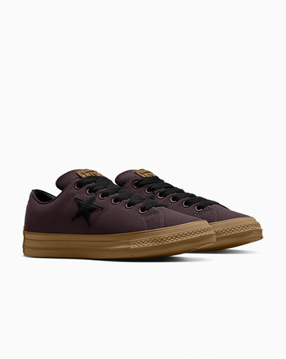 Zapatillas Skate Converse One Star Puff Mujer Burdeos Negras Chile | C-65418029