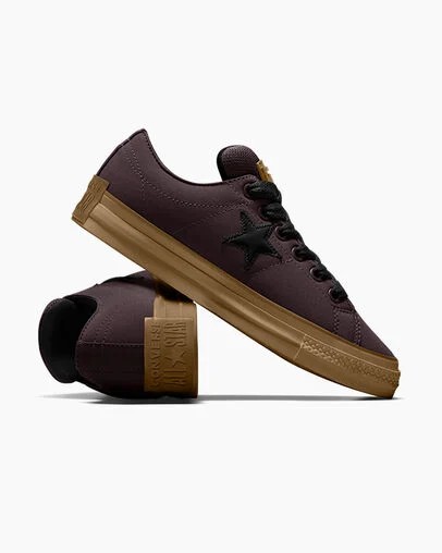 Zapatillas Skate Converse One Star Puff Mujer Burdeos Negras Chile | C-65418029