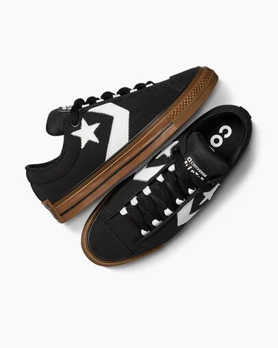 Zapatillas Skate Converse Star Player 76 Puff Mujer Negras Blancas Chile | C-05842199