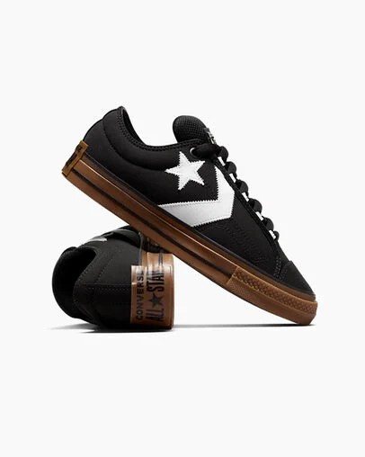 Zapatillas Skate Converse Star Player 76 Puff Mujer Negras Blancas Chile | C-05842199