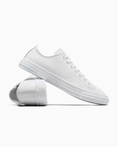 Zapatillas Tenis Converse Chuck Taylor All Star Leather Hombre Blancas Chile | C-23704659