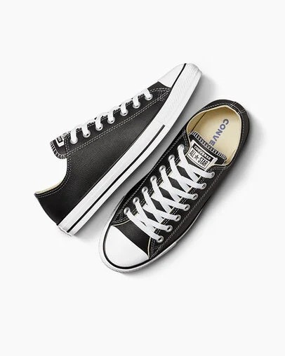 Zapatillas Tenis Converse Chuck Taylor All Star Leather Hombre Negras Chile | C-76981029