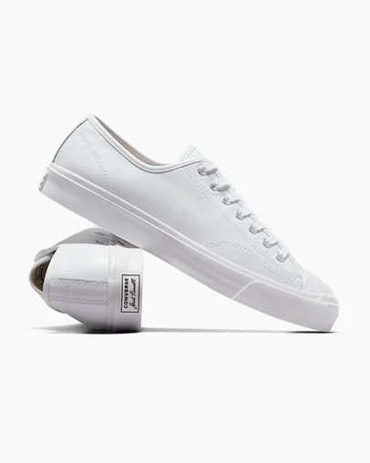 Zapatillas Tenis Converse Jack Purcell Leather Hombre Blancas Chile | C-35042919