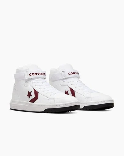 Zapatillas de Baloncesto Converse Pro Blaze V2 Leather Hombre Blancas Rosas Chile | C-96437589