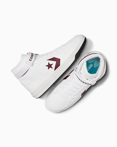 Zapatillas de Baloncesto Converse Pro Blaze V2 Leather Hombre Blancas Rosas Chile | C-96437589