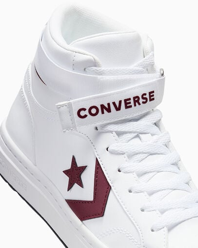 Zapatillas de Baloncesto Converse Pro Blaze V2 Leather Hombre Blancas Rosas Chile | C-96437589