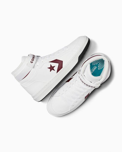 Zapatillas de Baloncesto Converse Pro Blaze V2 Leather Mujer Blancas Rosas Chile | C-15274899