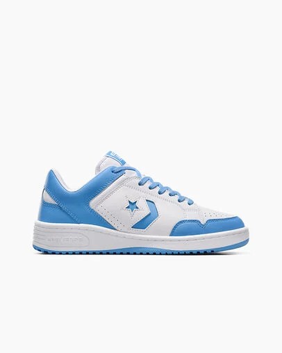 Zapatillas de Baloncesto Converse Weapon Leather Hombre Blancas Azules Chile | C-87594329