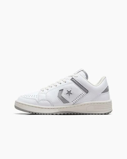 Zapatillas de Baloncesto Converse Weapon Leather Hombre Blancas Gris Chile | C-38192509