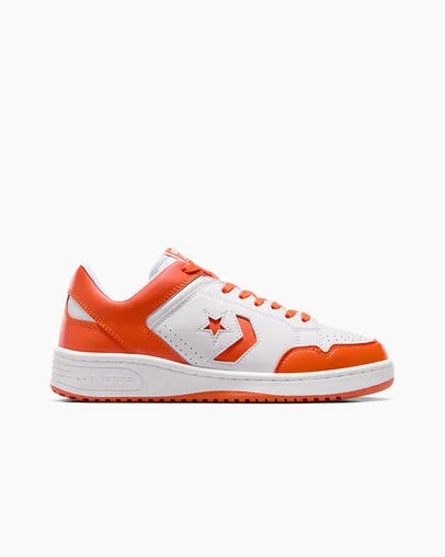 Zapatillas de Baloncesto Converse Weapon Leather Mujer Blancas Naranjas Chile | C-30542769