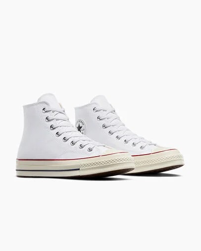 Zapatillas de Lona Converse Chuck 70 Hombre Blancas Rojas Oscuro Chile | C-27618509