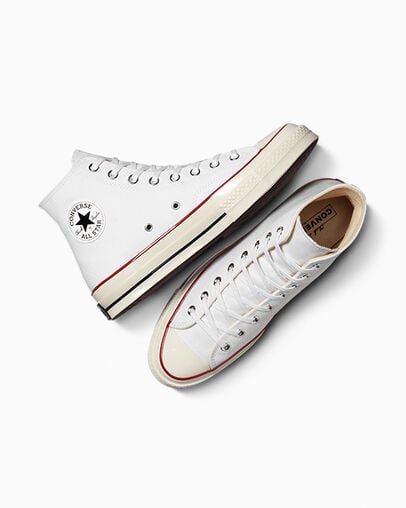 Zapatillas de Lona Converse Chuck 70 Hombre Blancas Rojas Oscuro Chile | C-27618509