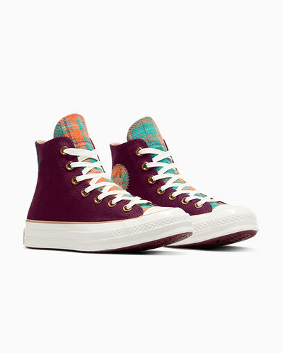 Zapatillas de Lona Converse Chuck 70 Mujer Burdeos Oscuro Chile | C-20897659