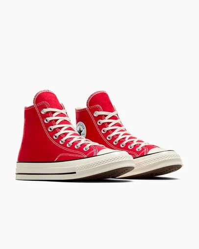 Zapatillas de Lona Converse Chuck 70 Mujer Rojas Negras Chile | C-87630129