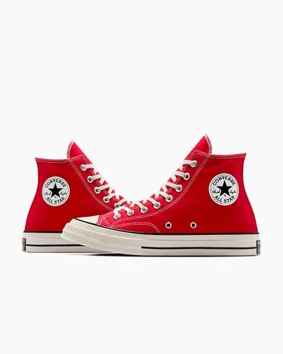 Zapatillas de Lona Converse Chuck 70 Mujer Rojas Negras Chile | C-87630129