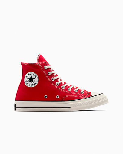 Zapatillas de Lona Converse Chuck 70 Mujer Rojas Negras Chile | C-87630129