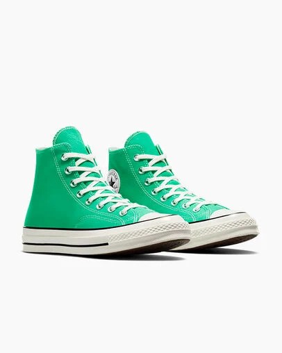 Zapatillas de Lona Converse Chuck 70 Mujer Verde Negras Chile | C-81329079