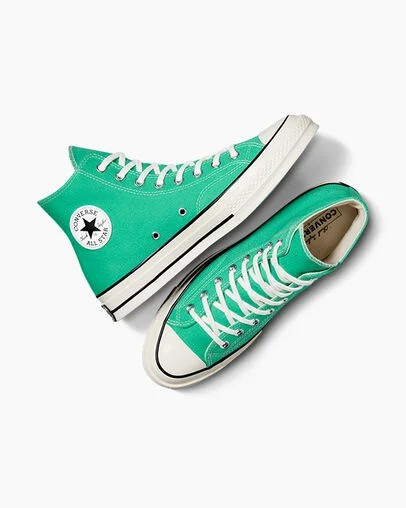 Zapatillas de Lona Converse Chuck 70 Mujer Verde Negras Chile | C-81329079