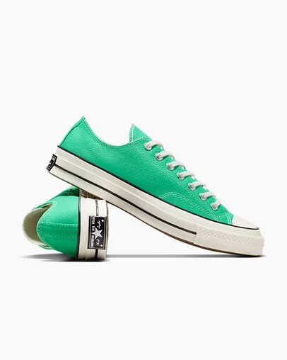 Zapatillas de Lona Converse Chuck 70 Mujer Verde Negras Chile | C-93206459