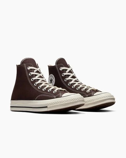 Zapatillas de Lona Converse Chuck 70 Mujer Marrones Oscuro Negras Chile | C-23678149