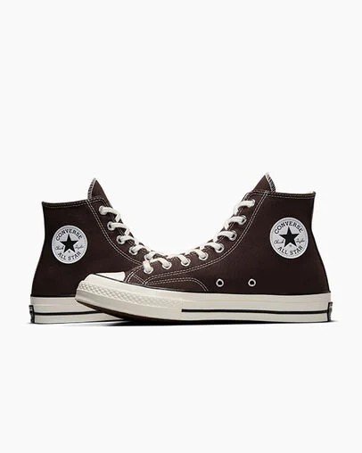 Zapatillas de Lona Converse Chuck 70 Mujer Marrones Oscuro Negras Chile | C-23678149